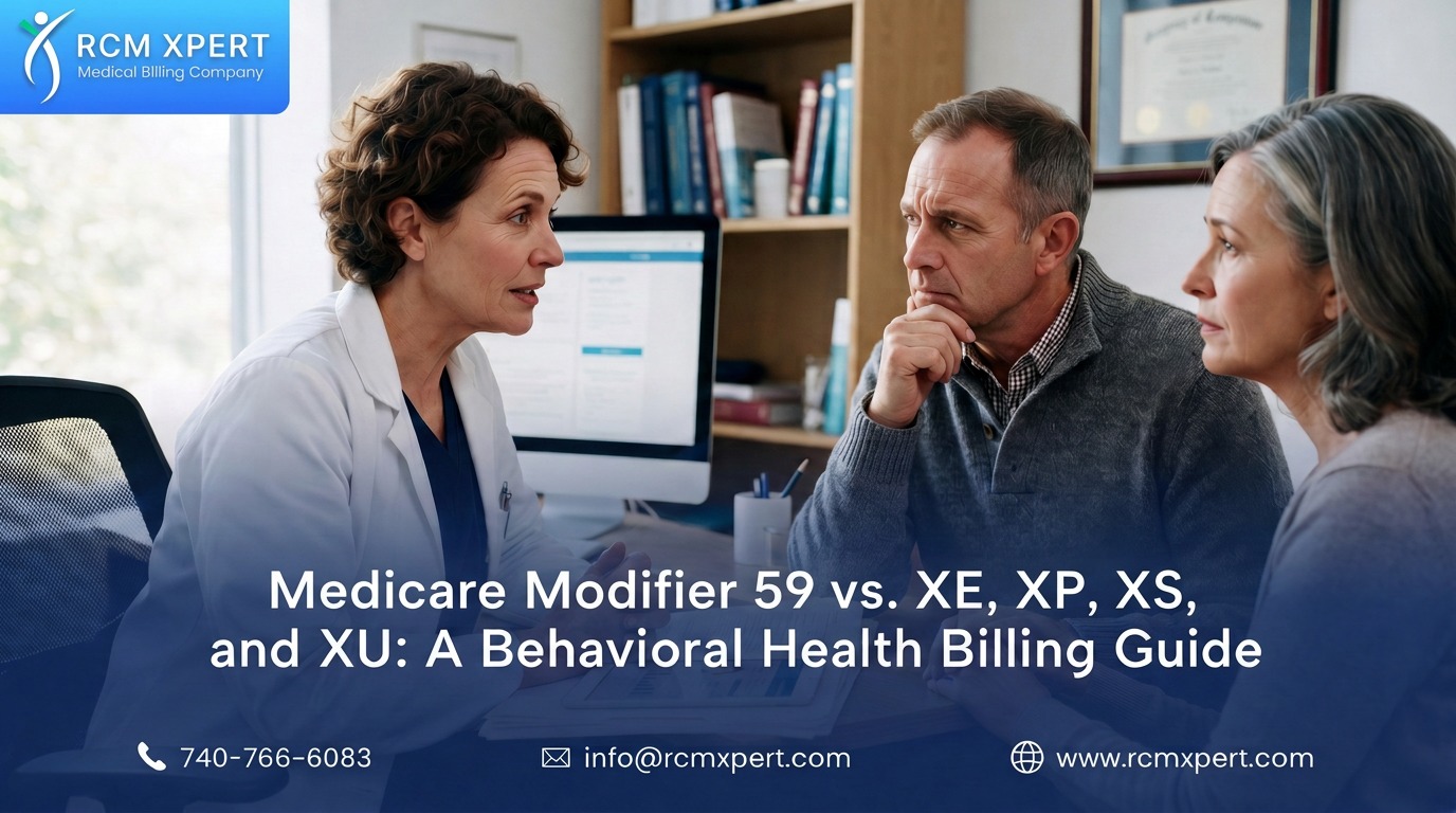 Medicare Modifier 59 vs. XE, XP, XS, and XU: A Behavioral Health Billing Guide