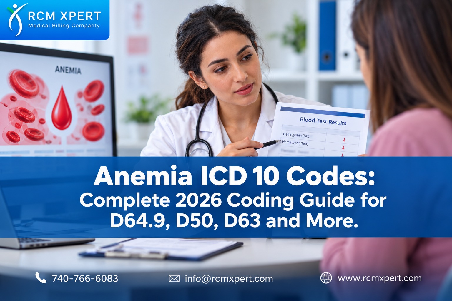Anemia ICD 10 Codes: Complete 2026 Coding Guide for D64.9, D50, D63 and More