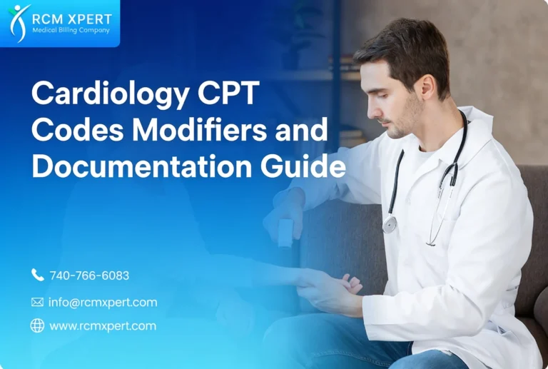 Cardiology CPT codes, modifiers, and documentation guide for 2026 by RCM Xpert medical billing company