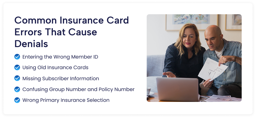 Common Insurance Card Errors That Cause Denials