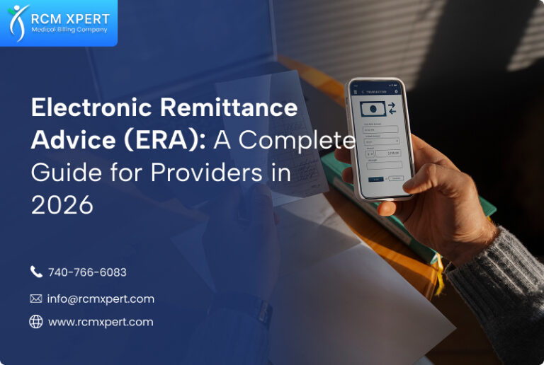 Electronic Remittance Advice (ERA) guide showing digital payment processing, insurance remittance data, and provider revenue cycle management workflow in 2026.